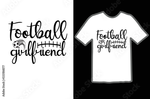 Football girlfriend svg design