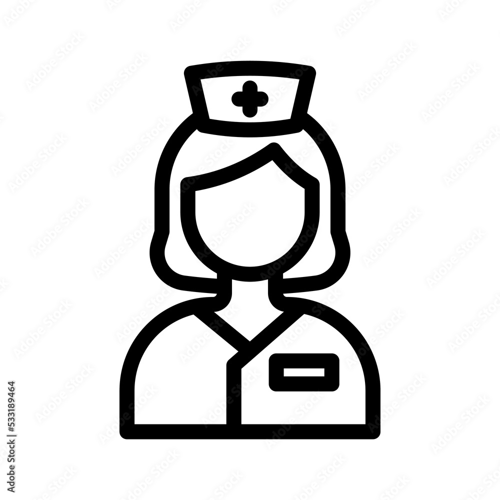 nurse line icon illustration vector graphic nurse line icon illustration vector graphic