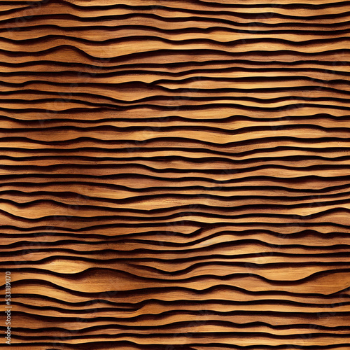 Wood texture seamless pattern, 3D rendering, 3D rendering.