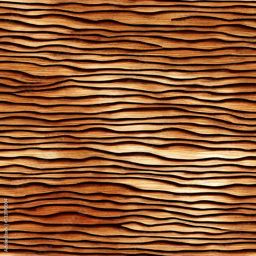 Wood texture seamless pattern, 3D rendering, 3D rendering.