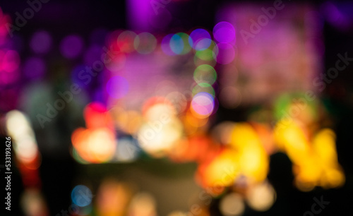 Colorful abstract bokeh background from state light © kanonsky