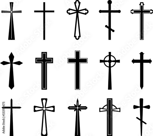 Photo Black christian cross