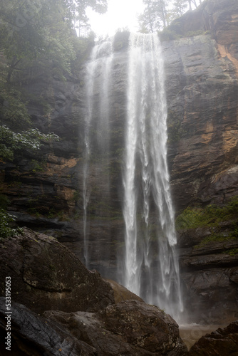Toccoa Falls Waterfall in North Georgia in the Summer