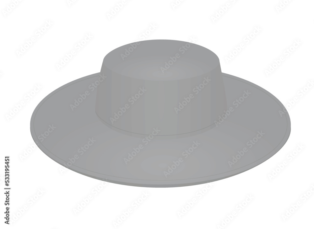 Woman summer hat. vector illustration Woman summer hat. vector illustration