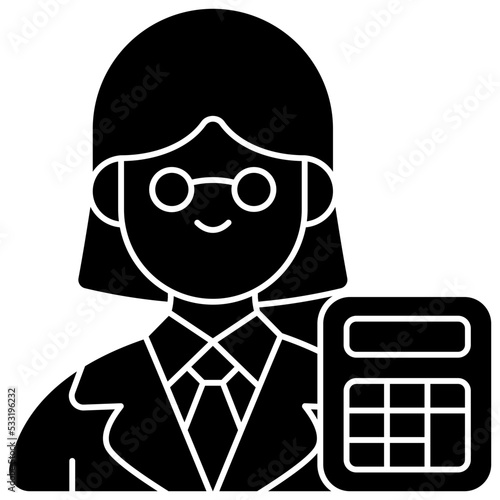 accountant solid icon © Flowicon