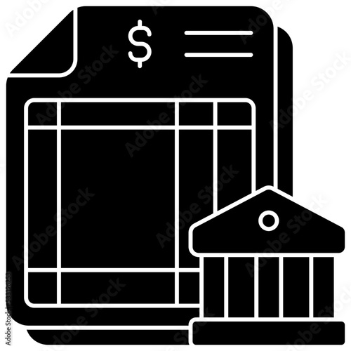 bank statement solid icon