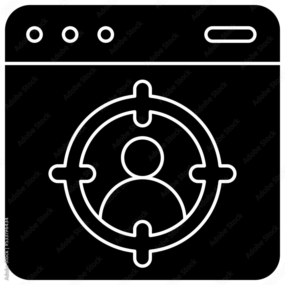 target audience solid icon target audience solid icon