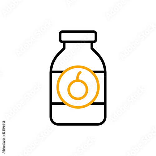 Kid growth supplements icon. Simple element illustration. Kid growth supplements concept outline symbol design.