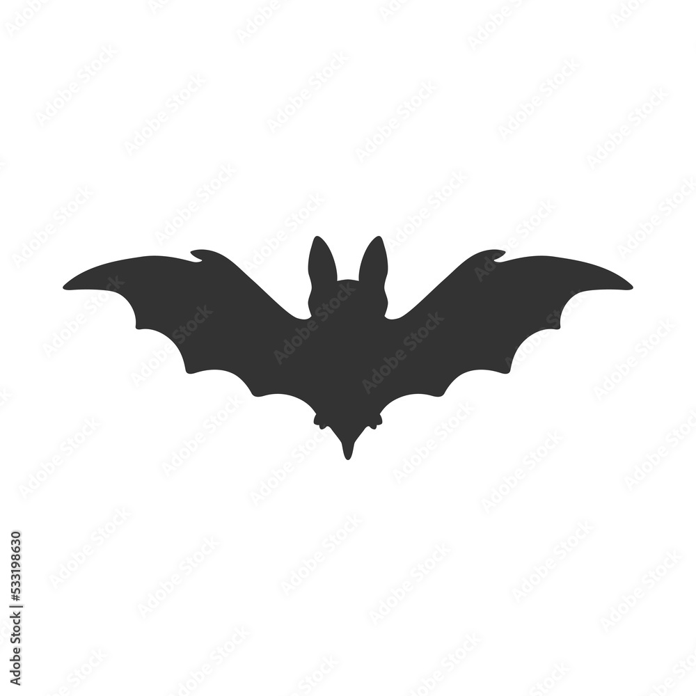 Fototapeta premium Halloween bat silhouette. Vector illustration