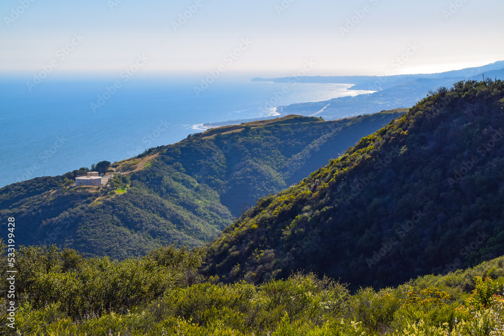 Pacific Ocean from Tuna Canyon Trails, Santa Monica Mountains