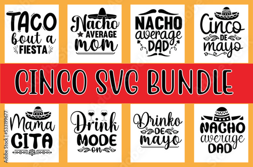 Cinco svg design bundle