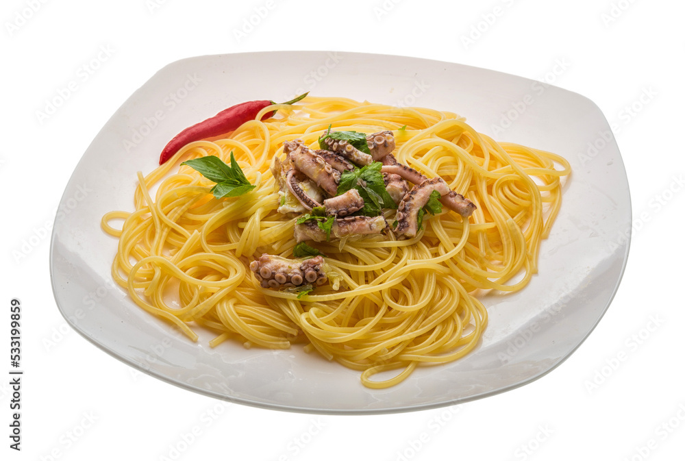 Pasta with octopus