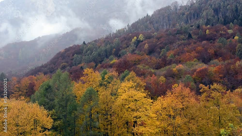 the wind moves the clouds over the autumn mountains the wind moves the clouds over the autumn mountains