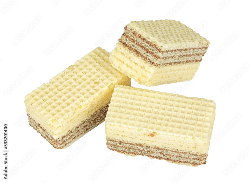 Wafers on a white background Wafers on a white background