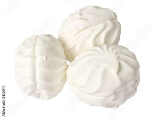 Isolated marshmallow cakes