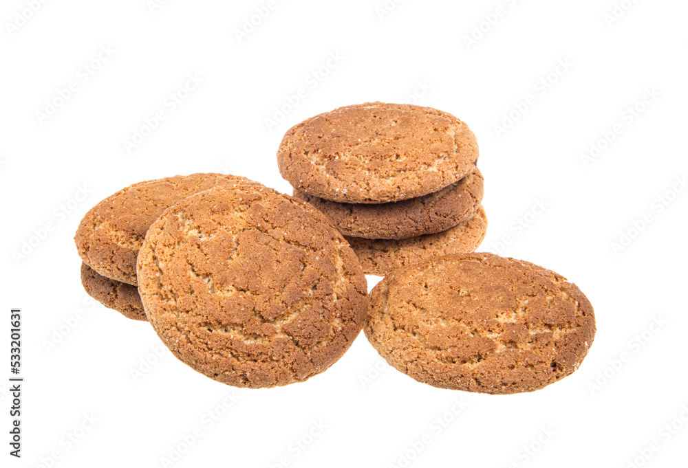 Heap of delicious cookies isolated on white background Heap of delicious cookies isolated on white background