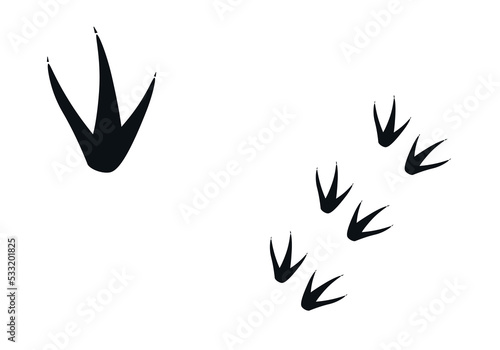 Chicken paw silhouette. Vector illustration