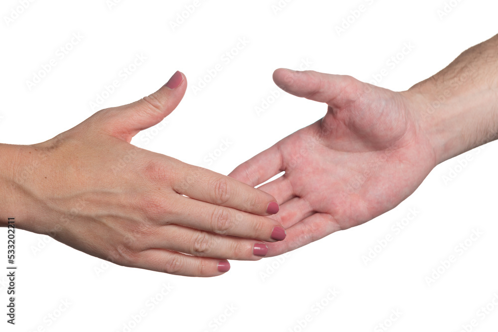 Handshake about to happen isolated Handshake about to happen isolated