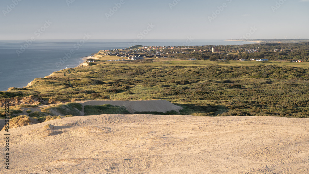 View from Rubjerg Knude Fyr Lighthouse, Denmark - obrazy, fototapety, plakaty 