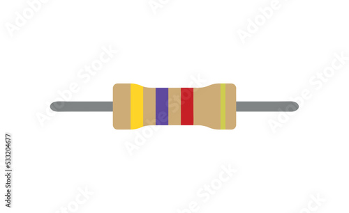 Electronic resistor vector. 220 ohms, component