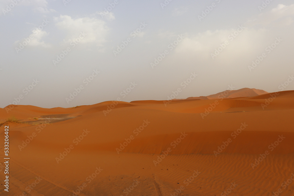 Sand dunes in the Erg Chebbi desert in Morocco