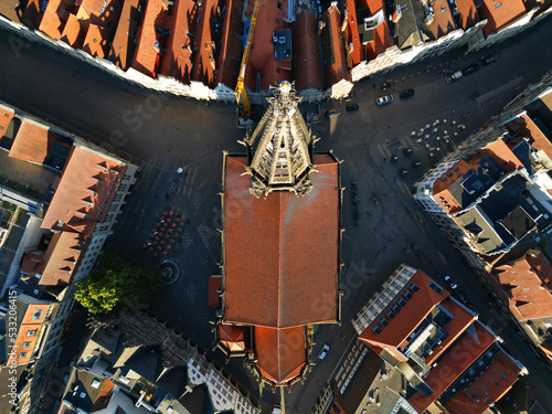 Münster, Deutschland: Die Kirche St. Lamberti aus einer besonderen Perspektive photo