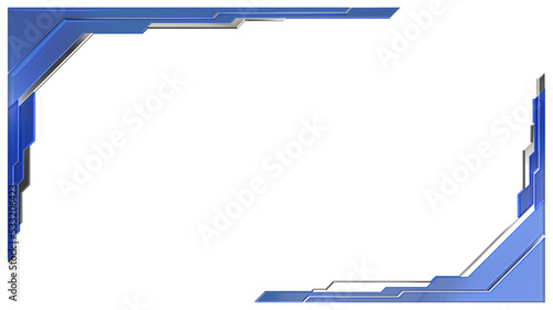 A 3d rendering image of metalic and crystal frame