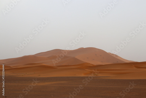 Sand dunes in the Erg Chebbi desert in Morocco