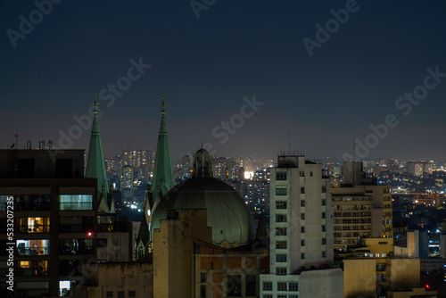 São Paulo city at night - Igreja da Sé