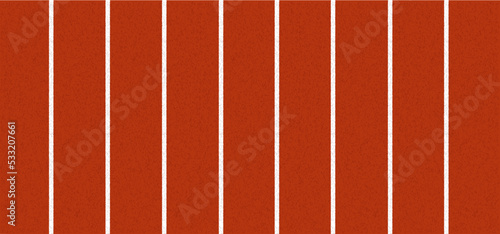 Cartoon running track with lane numbers or track numbers. Place where people exercise or sport place. lanes of running track. Track and field sports. Raceway, lines and numbers from top view