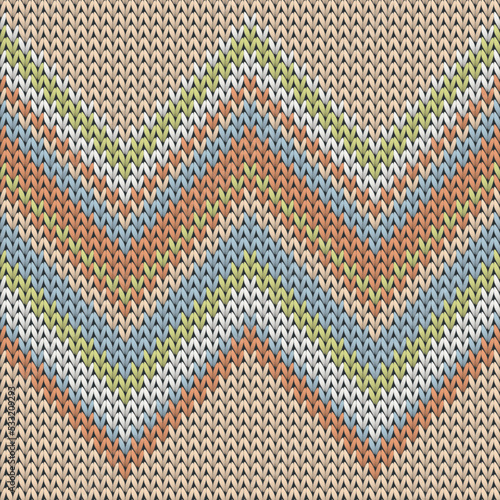 Handicraft zig zal lines knit texture geometric