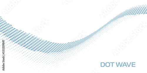 Blue dot wave. Simple vector graphics