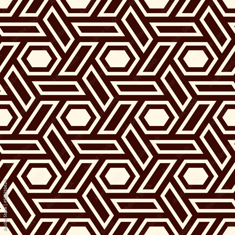 Hexagonal seamless pattern. Honeycomb surface print. Mosaic tiles. Flooring background. Wicker, weave, entwine effect geometric ornament. Vector abstract. Digital paper. Modern geometrical wallpaper Hexagonal seamless pattern. Honeycomb surface print. Mosaic tiles. Flooring background. Wicker, weave, entwine effect geometric ornament. Vector abstract. Digital paper. Modern geometrical wallpaper