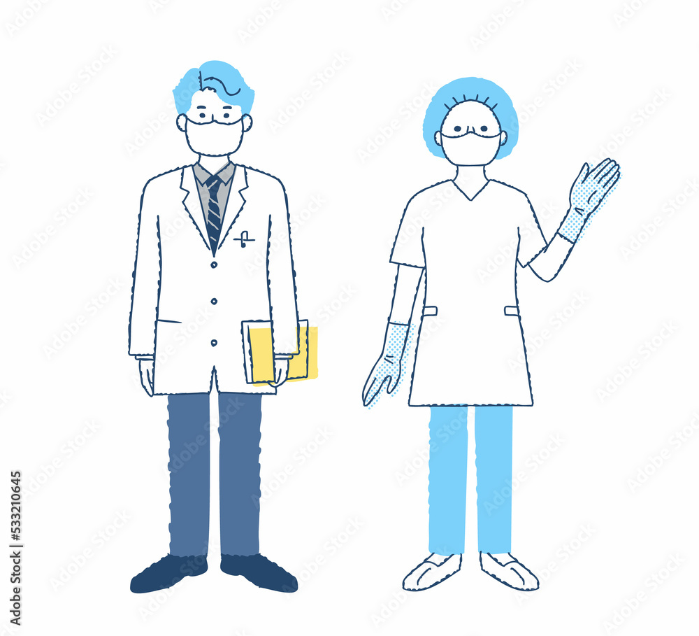 医療従事者の男女