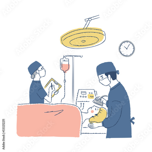 麻酔・手術中のシーン