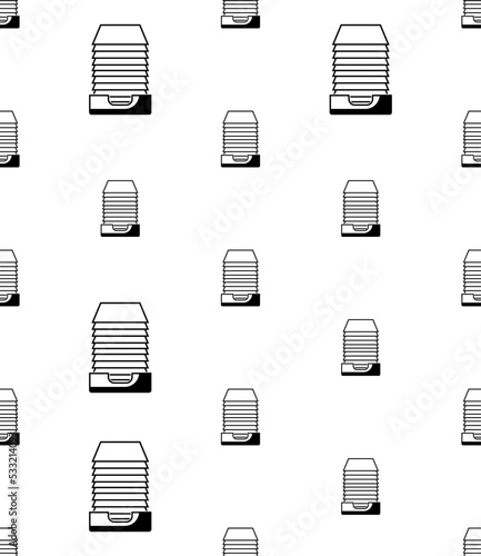 Document Holder Tray Icon Seamless Pattern Y_2207001