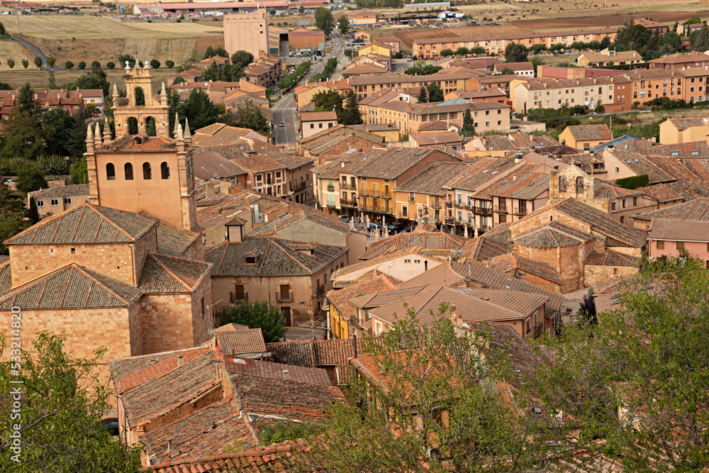 Vista aérea de Ayllón, Segovia.
