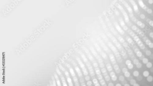 Dot white gray wave light technology texture background. Abstract big data digital concept. 3d rendering.