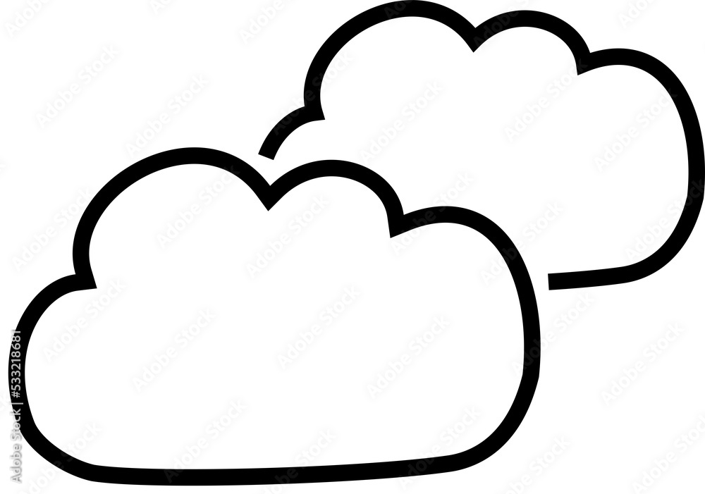 Isolated icon of a cloud logo. Concept of cloud computing Isolated icon of a cloud logo. Concept of cloud computing