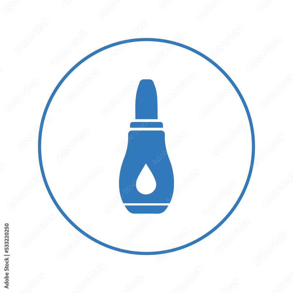 Aspirator drugs nasal spray icon | Circle version icon | Aspirator drugs nasal spray icon | Circle version icon |