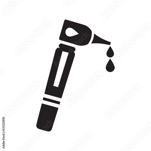 Medical phonetic syringe otoscope icon | Black Vector illustration |