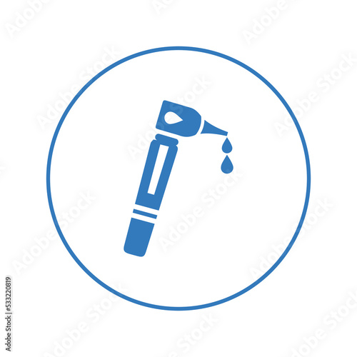 Medical phonetic syringe otoscope icon | Circle version icon |