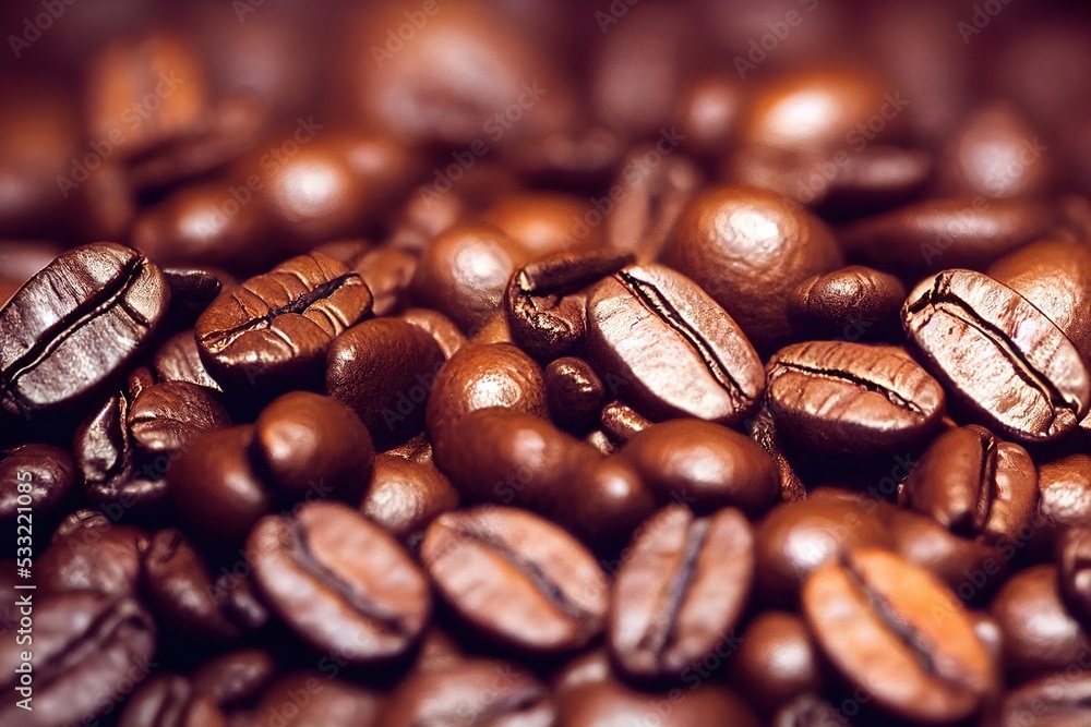 Coffee beans close up, Brown roasted coffee Beans background, 3D illustration. Coffee beans close up, Brown roasted coffee Beans background, 3D illustration.