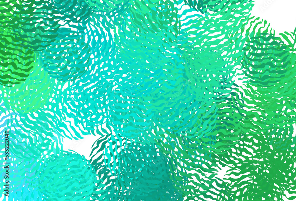 Light Green vector backdrop with curved lines. Light Green vector backdrop with curved lines.