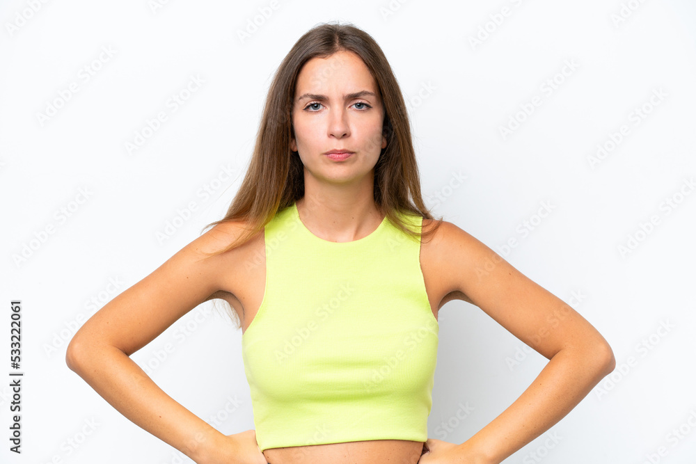 Young caucasian woman isolated on white background angry Young caucasian woman isolated on white background angry
