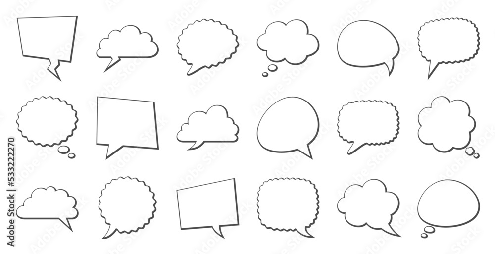 Set of speech bubbles Set of speech bubbles