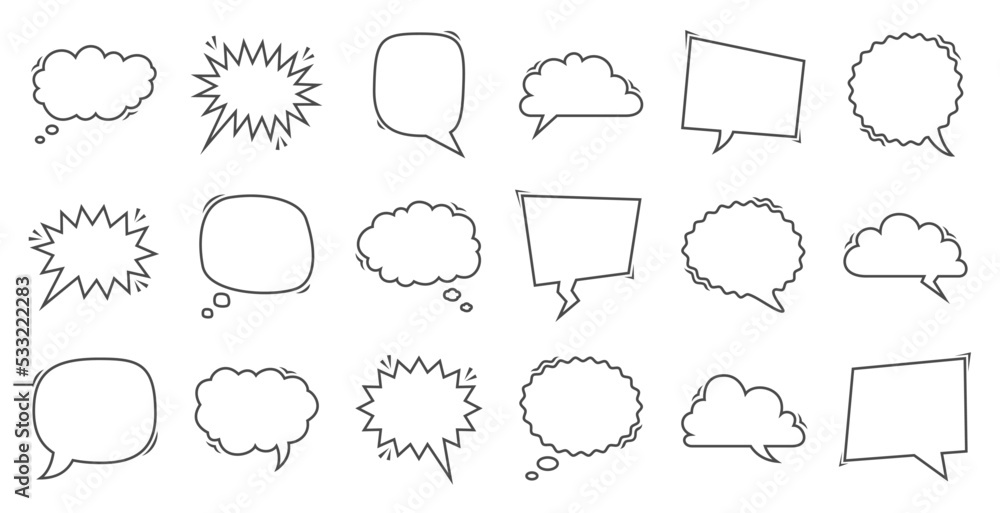 Set of speech bubbles Set of speech bubbles