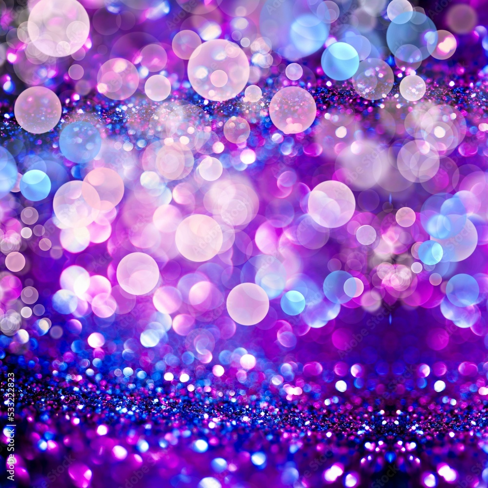 abstract background with bokeh. Purple glitter. Colorful 