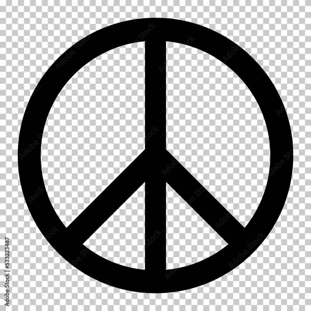 Peace symbol isolated on transparent background. Standard design peace symbol for your banner and poster. Vector graphic. Peace symbol isolated on transparent background. Standard design peace symbol for your banner and poster. Vector graphic.