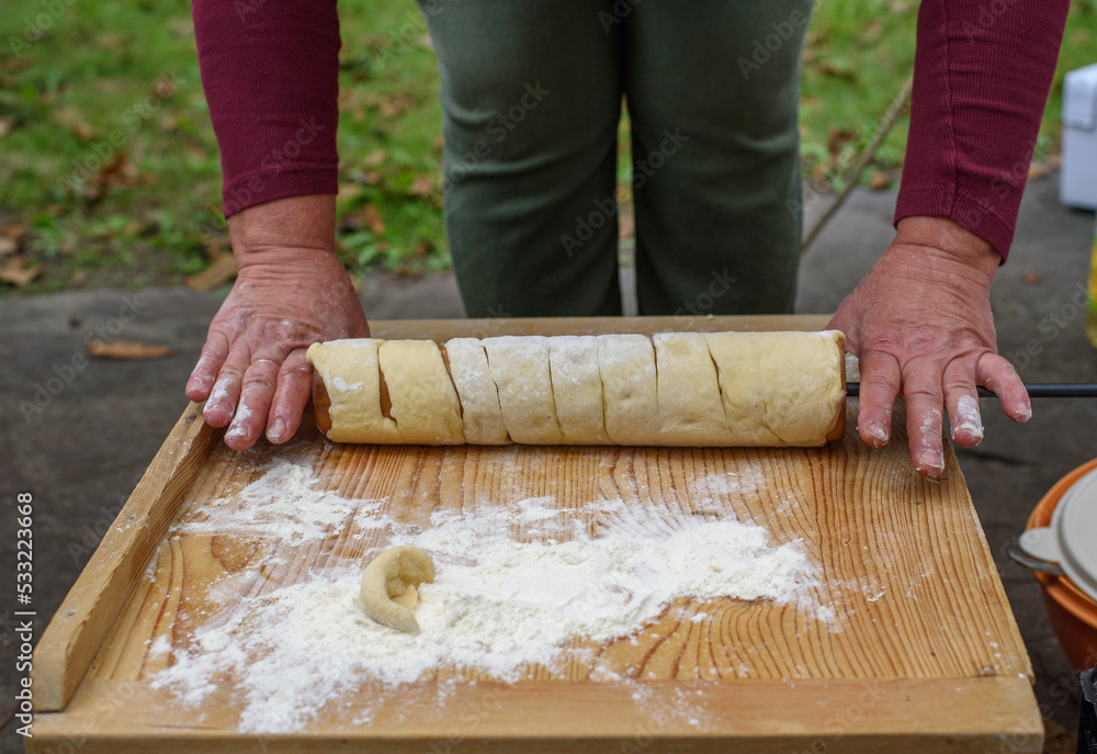 Chimney cake roll Chimney cake roll